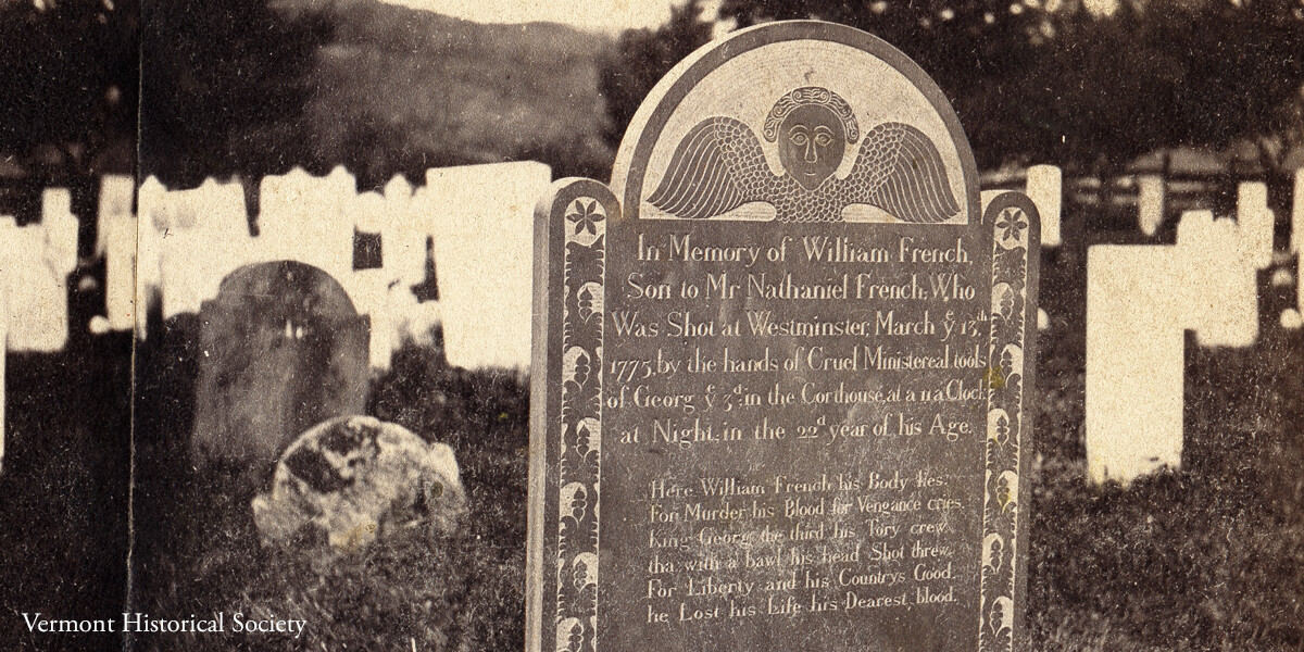 Reading William French's Gravestone
